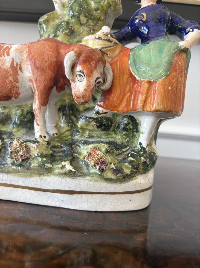 Antique Victorian Staffordshire Flatback Figure